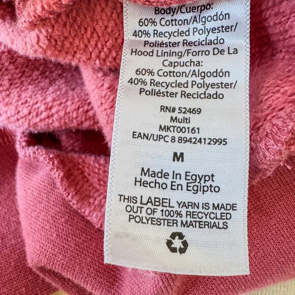 Free Assembly, Color Block Hoodie Sweatshirt, Women's Medium, Yellow/Orange/Pink - Picture 6 of 9